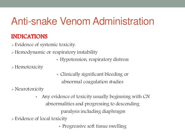 snake bite management snake venom toxicity chart