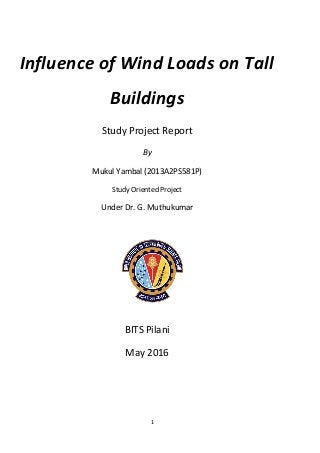 Influence of Wind Loads on tall buildings | PDF