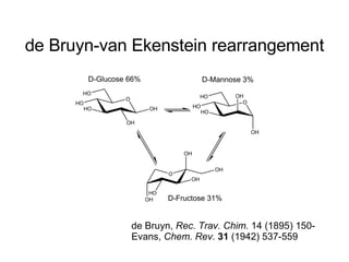 de Bruyn-van Ekenstein rearrangement de Bruyn,  Rec. Trav. Chim.  14 (1895) 150- Evans,  Chem. Rev.   31  (1942) 537-559 