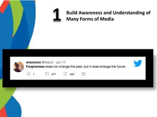Build Awareness and Understanding of
Many Forms of Media
 