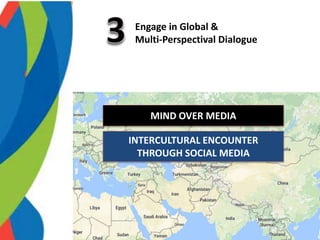 Engage in Global &
Multi-Perspectival Dialogue
MIND OVER MEDIA
INTERCULTURAL ENCOUNTER
THROUGH SOCIAL MEDIA
 