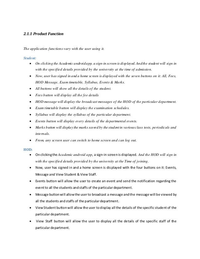 srs for android application pdf