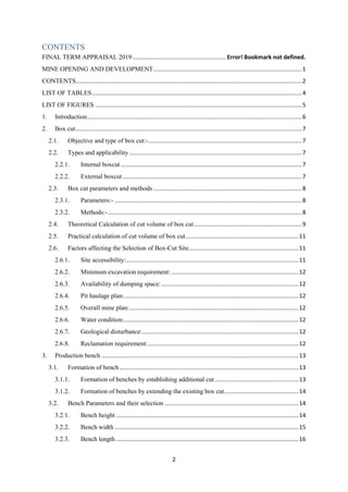 Mine Opening and Development | PDF