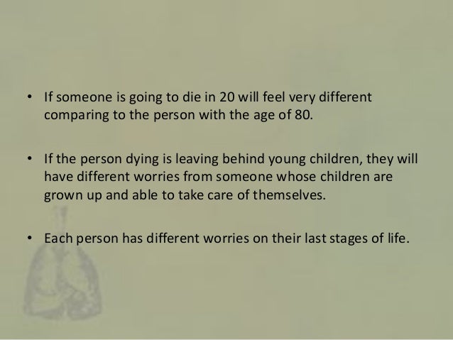 What are endoflife symptoms of lung cancer