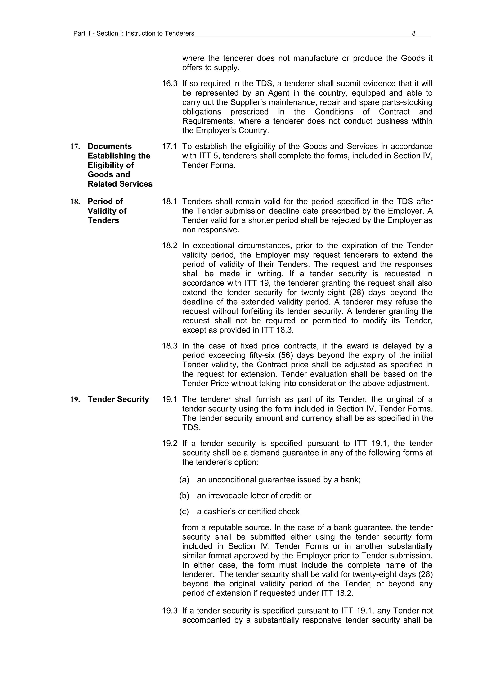 Tender Security Form Final standard tender doc | DOC
