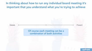 Managing Your Startup Board