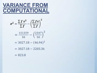 Computational Variance BASIC STATISTIC | PPTX