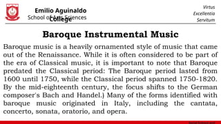 Predayed Music Exploring Baroque Instrumental Music and Its Master Composers | PPTX