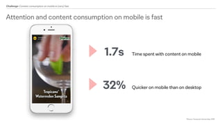 *Source: Social Lab internal data, October 2018 / 231 campaigns analysed.
Challenge: Content consumption on mobile is (ver...