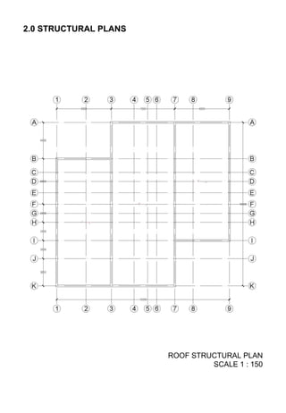 2.0 STRUCTURAL PLANS
ROOF STRUCTURAL PLAN
SCALE 1 : 150
 