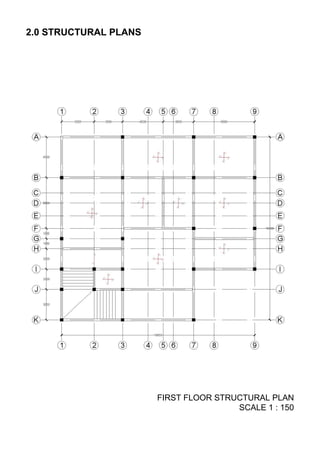 2.0 STRUCTURAL PLANS
FIRST FLOOR STRUCTURAL PLAN
SCALE 1 : 150
 