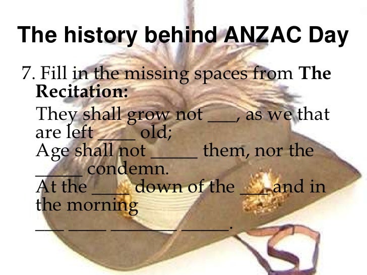 Final student anzac day assessment