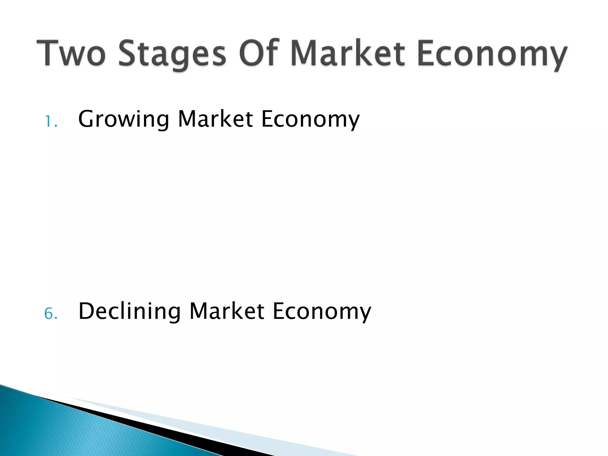 Growing Market Economy Declining Market Economy 