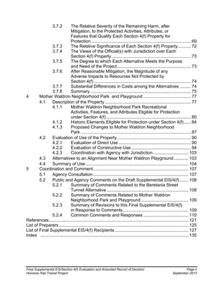 Final supplemental eis 4(f) | PDF