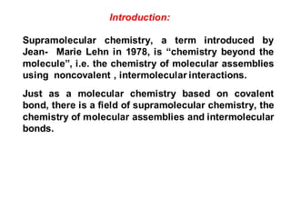 Basic introduction of supramolecular chemistry | PDF