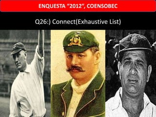 ENQUESTA “2012”, COENSOBEC

Q26:) Connect(Exhaustive List)
 