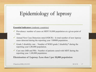 National Leprosy Eradication Programme (NLEP) as on 08/12/2018 | PPTX