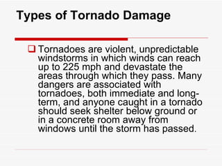 Types of Tornado Damage ,[object Object]