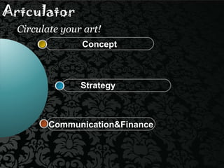 Artculator   Circulate your art! Strategy Concept Communication&Finance 