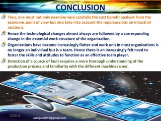 Industrial relations and technological change | PPT