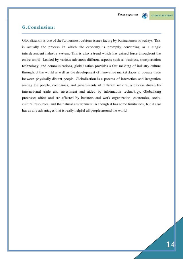 Importance of globalization essay picture