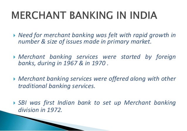 case study on merchant banking in india