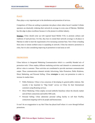 Advertising Campaign for Ufone VAS - A Telecom Marketing Report | PDF