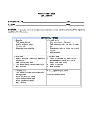 Test Unit Cef TEST | PDF