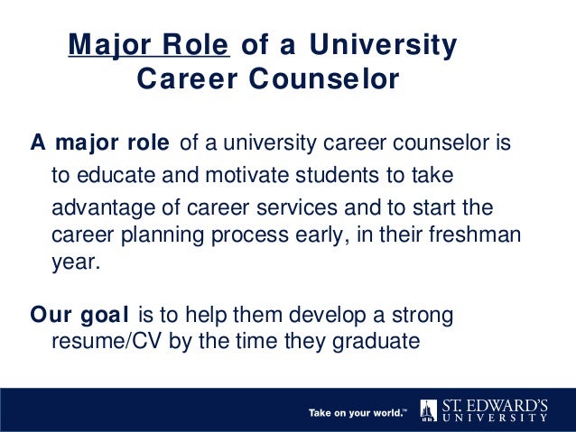 the career counselor role in higher education career counselor job description