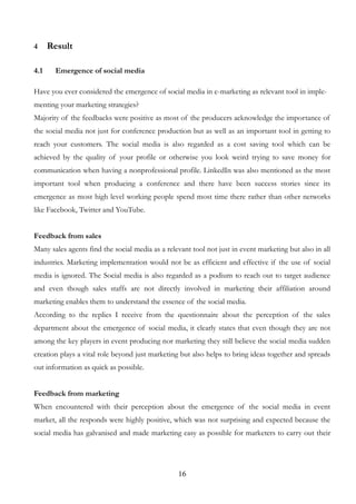 marketingThe Effectiveness of social media in event | PDF