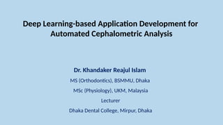 Deep Learning-based Application Development for Automated Cephalometric ...
