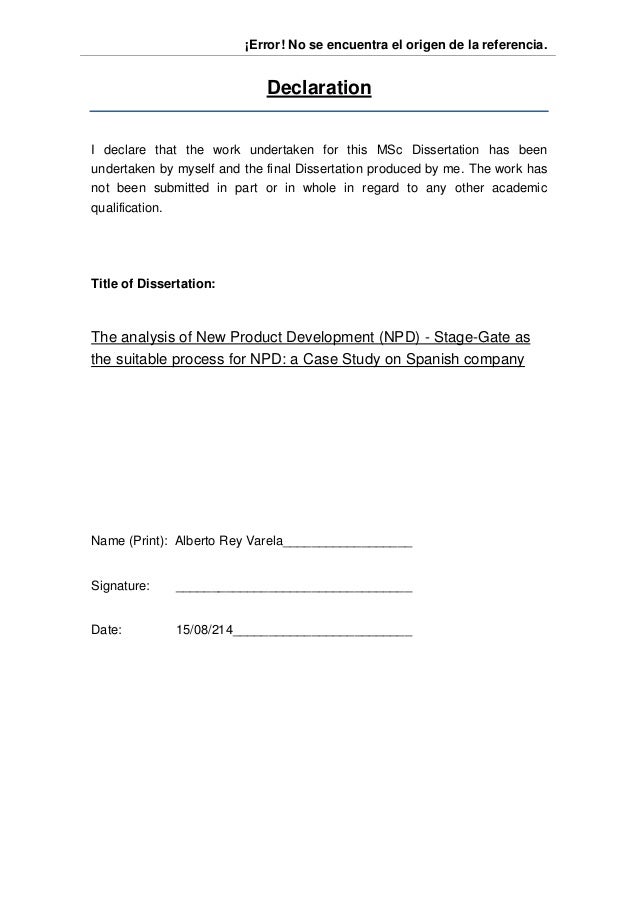 thesis on new product development thesis on new product development