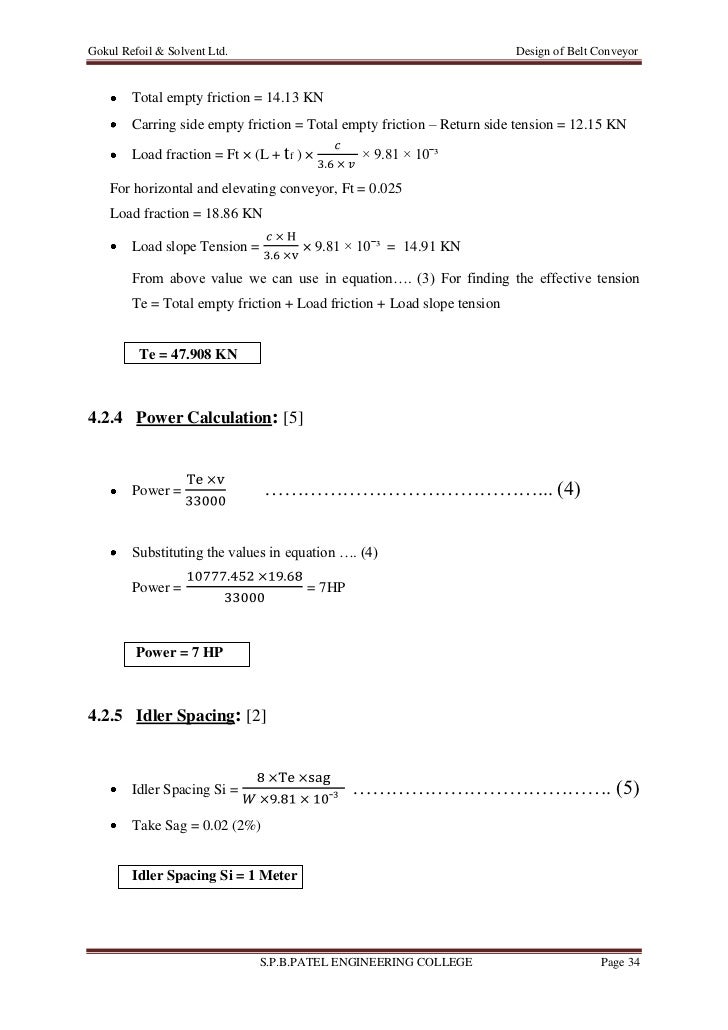 Design Of Belt Conveyor To Prevent The Failure And Many Other Drawbac