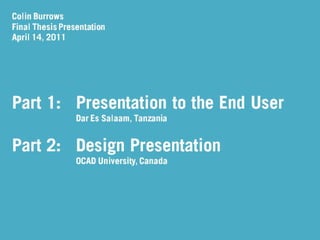 Final industrial design thesis presentation
