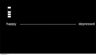 happy    depressed




Thursday, April 5, 12
 