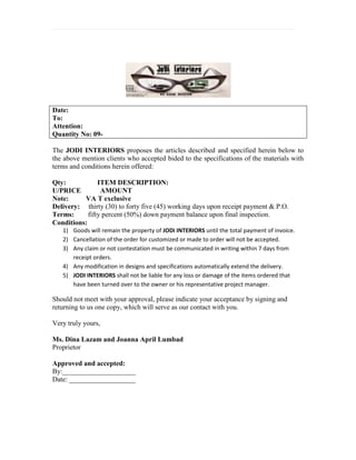 Final thesis presented december 2009 march 2010