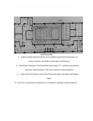 Markers/ Water Color pencils (Faber Castle)- It used for coloring the perspectives. COMMUNICATION/ MEDIA PLANS (STRATEGIES)<br />The researcher presents all of the finished works of Filipino Post-Modern Avant Garde Performing Arts Theater through:<br />Power point Presentation