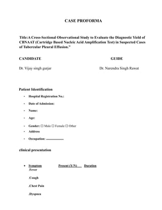Cbnaat Form.pdf Evaluating CBNAAT Diagnostic Yield in Tubercular Pleural Effusion: A ...