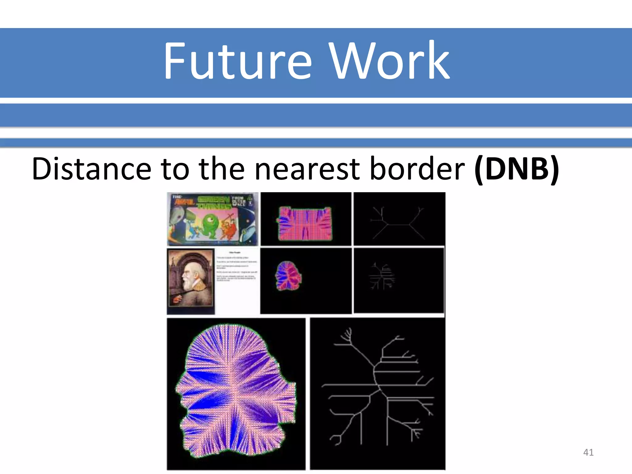 Distance to the nearest border (DNB) 
41 
Future Work 
 