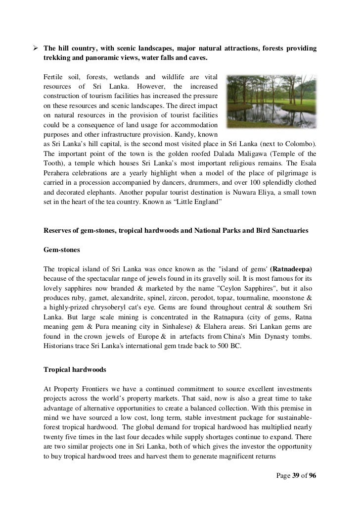 tourism of sri lanka essay