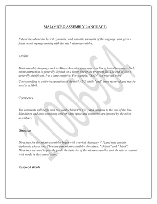 Micro Assembler | DOC