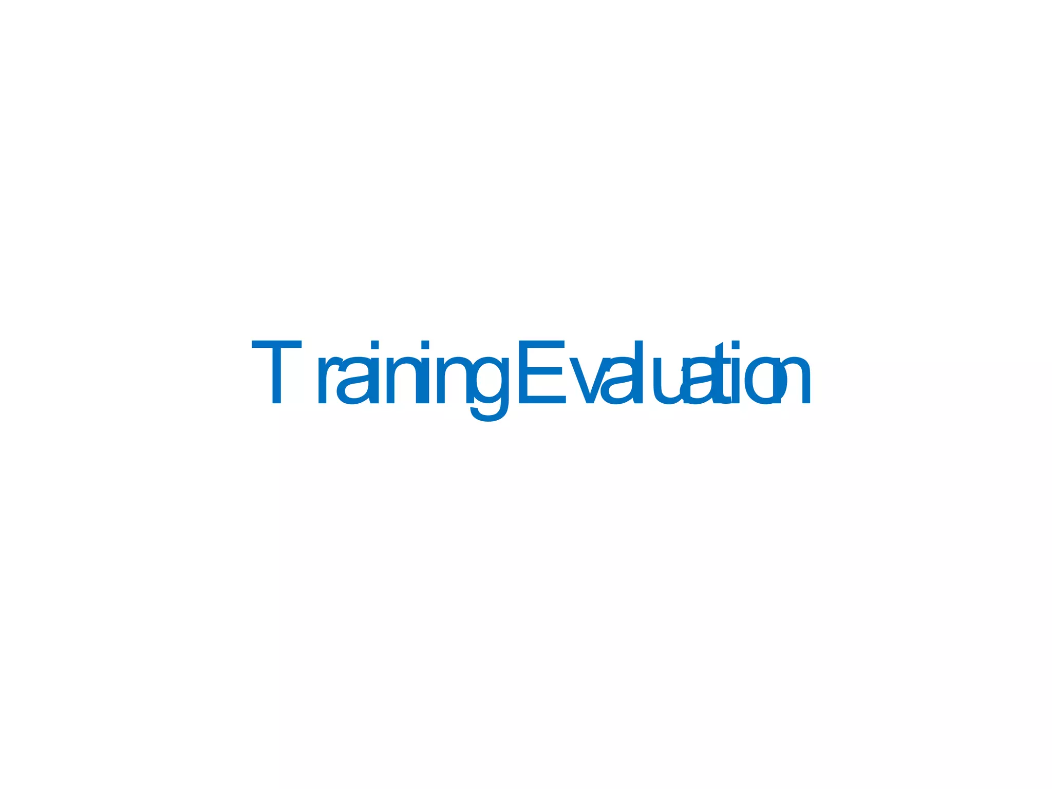 Training Evaluation 