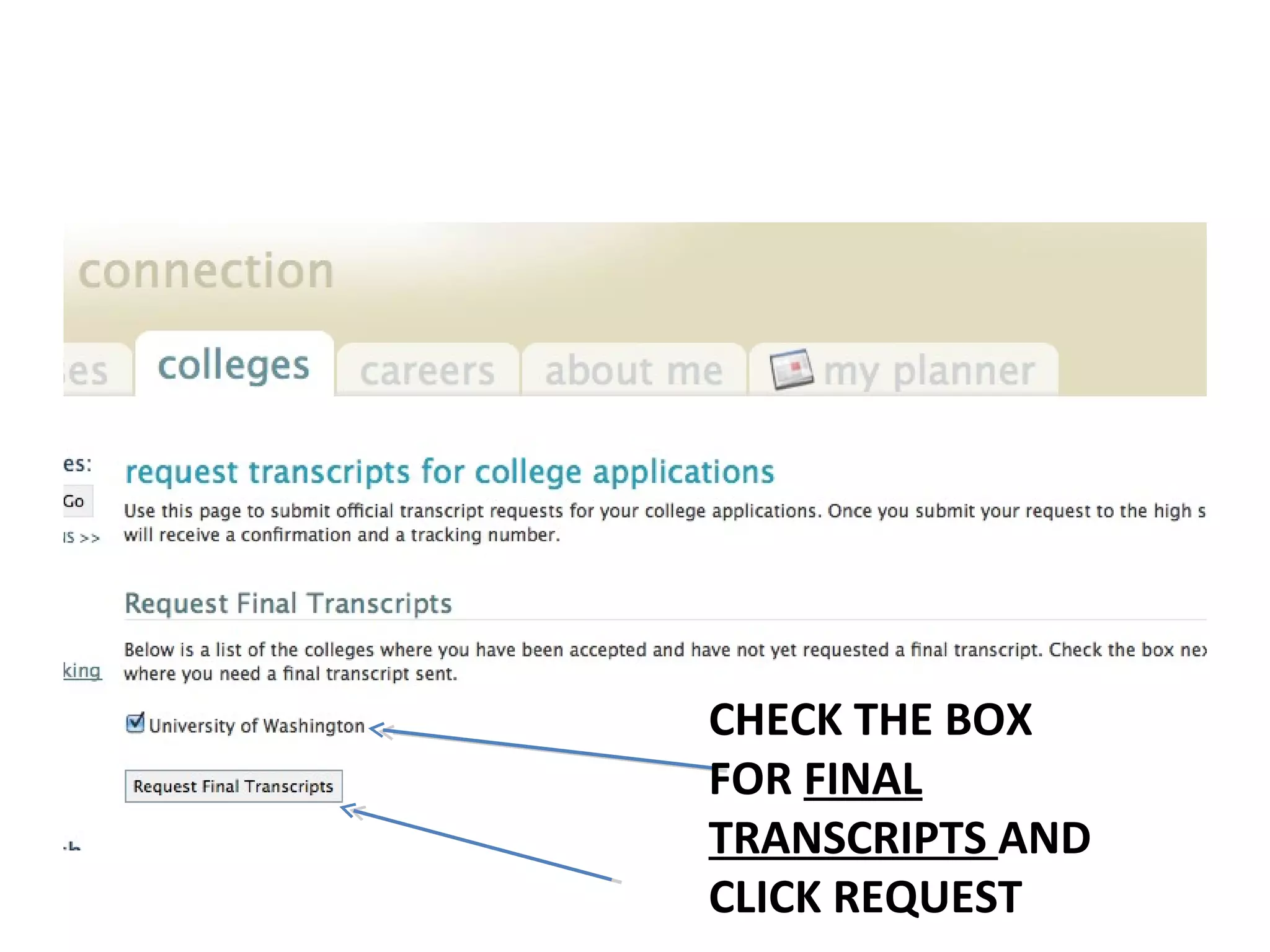 Final transcript request | PPT