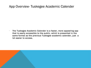 Final tuskegee calendar PPT Final tuskegee calendar PPT