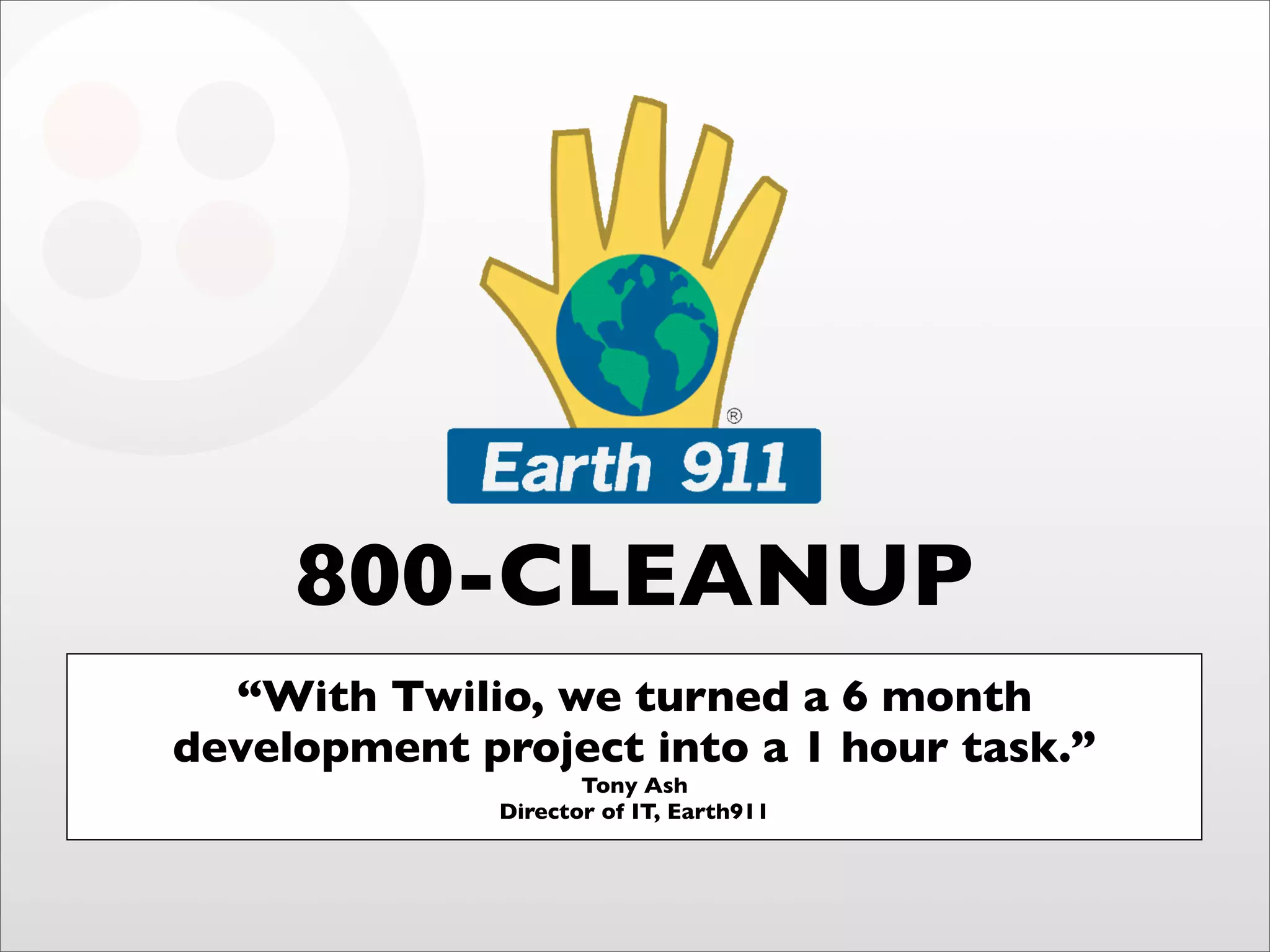 Final Twilio Under the Radar 2009 Cloud