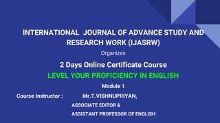 Level your Proficiency in English | PPTX