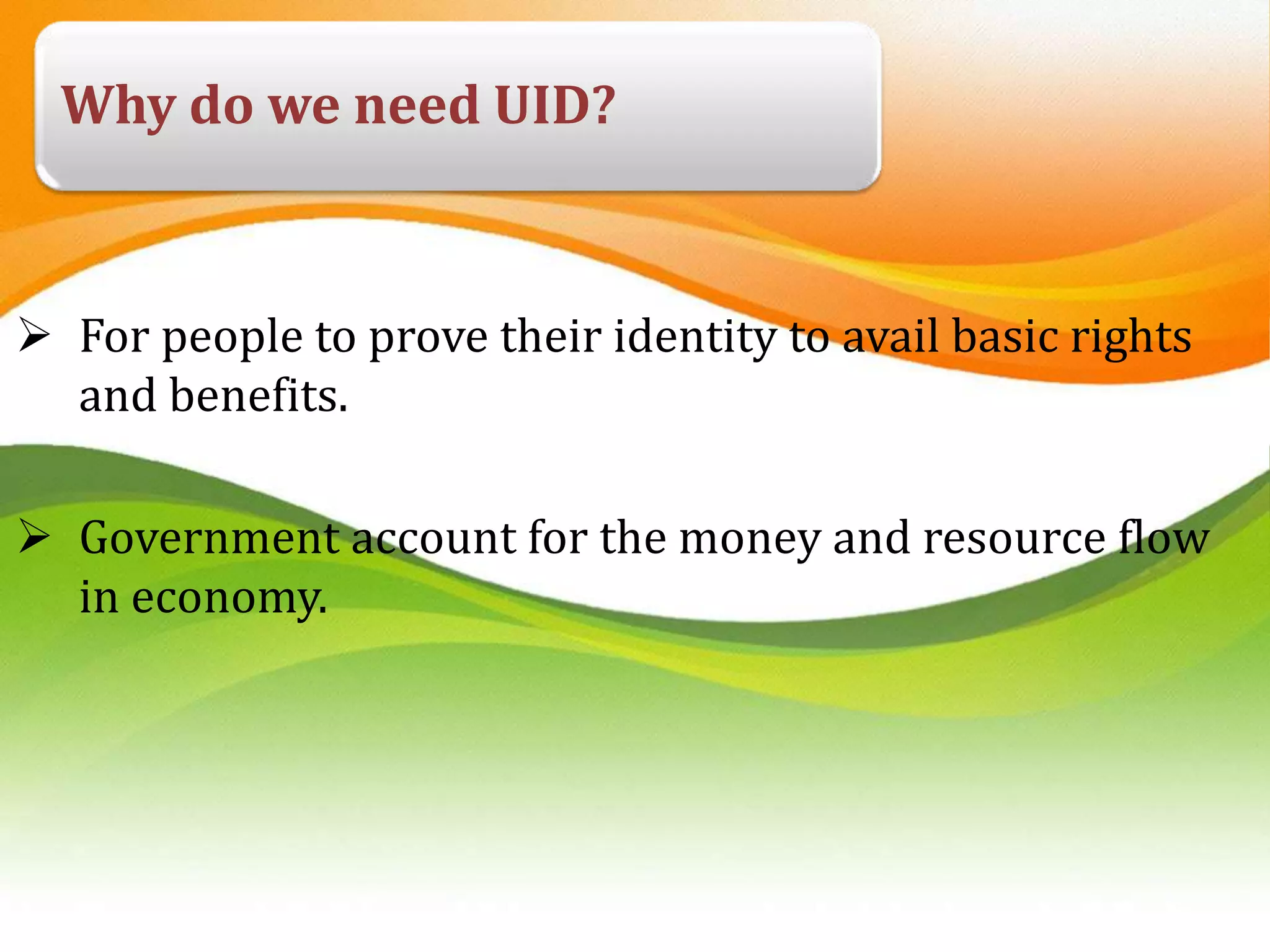 UIDAI:use of technology in increasing efficiency,delivery and ...