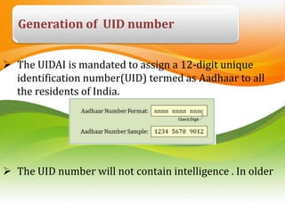 UIDAI:use of technology in increasing efficiency,delivery and ...