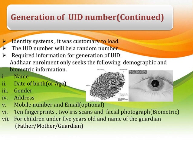 UIDAI:use of technology in increasing efficiency,delivery and ...