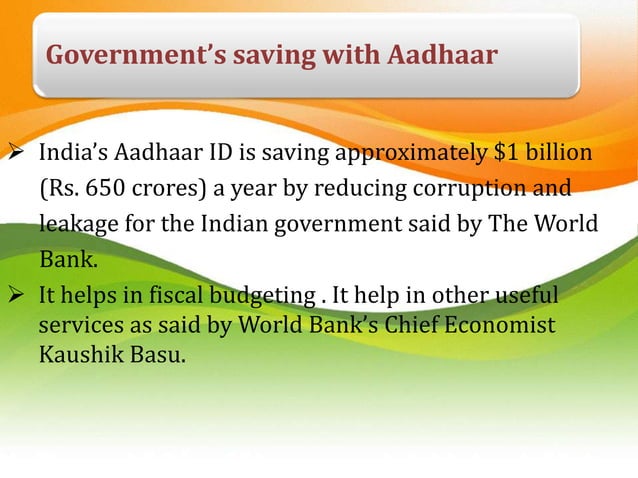UIDAI:use of technology in increasing efficiency,delivery and ...